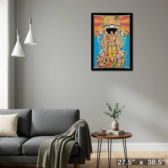 Jimi Hendrix Bold As Love Framed Poster with Gold Vinyl 27.5" x 38.5"